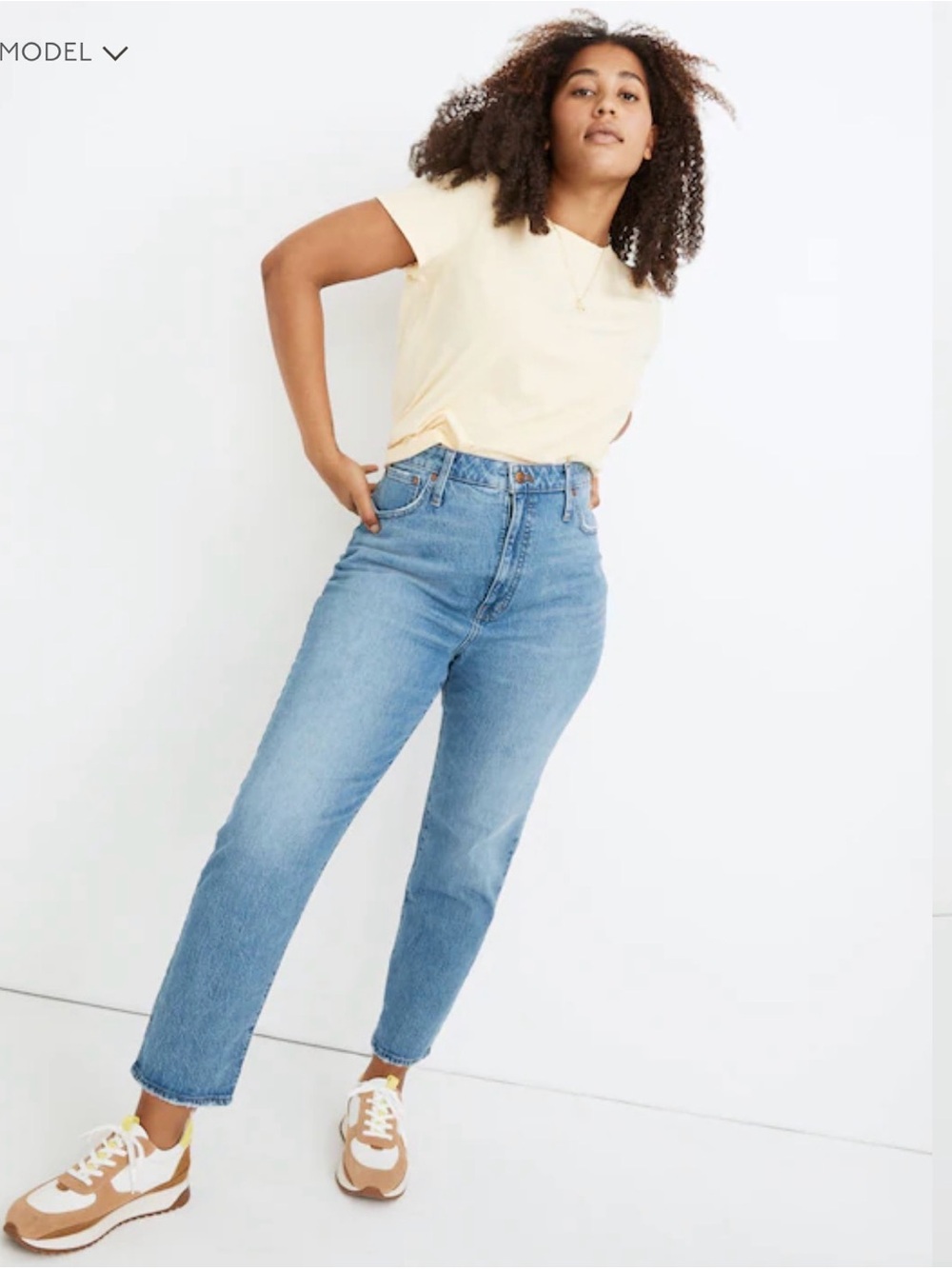 Madewell High-Rise Straight Leg Jeans in Medium Blue